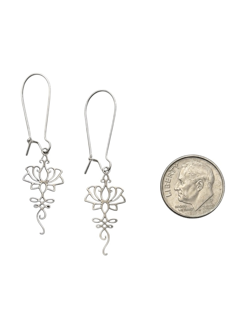 2 for $15 Delicate Lotus Flower Boho Drop Earrings